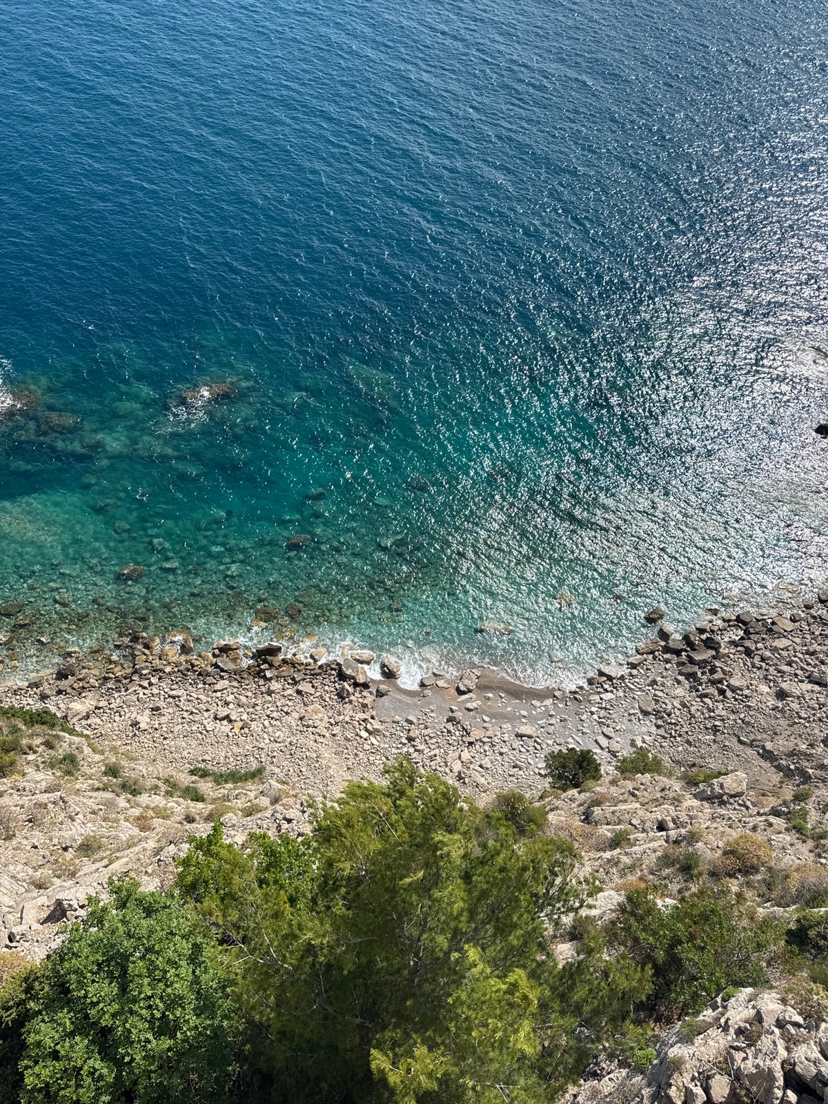 Adriatic coastline views documented from cliffs in Montenegro