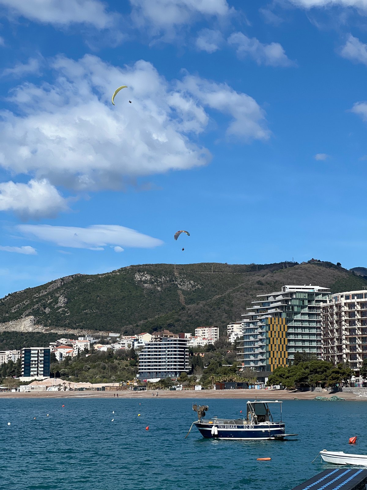 Morning wellness and recreation activities across Montenegro's Budva coast