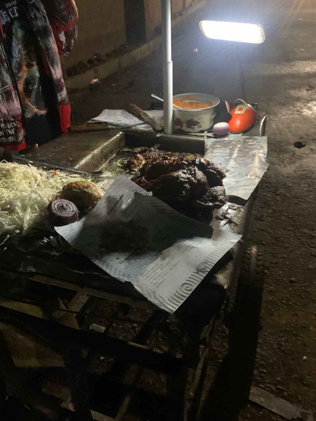 Street food and late-night hangout in Jos, Nigeria