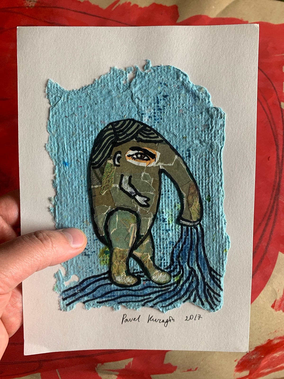 Handmade collages and self-compassion graphics from Sergeevo