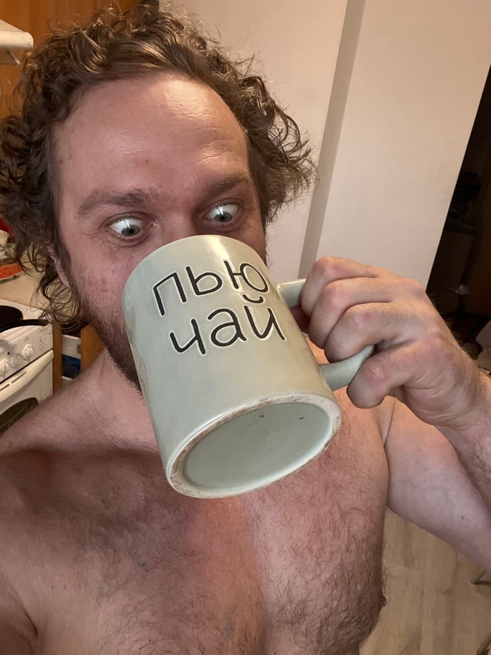 Morning domestic routine documented across Saint Petersburg apartment
