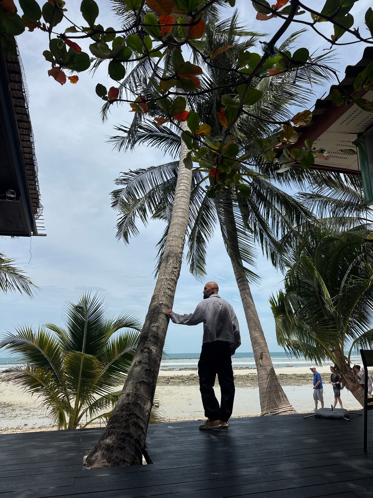 Lazy morning on a Ko Samui beach deck with durian