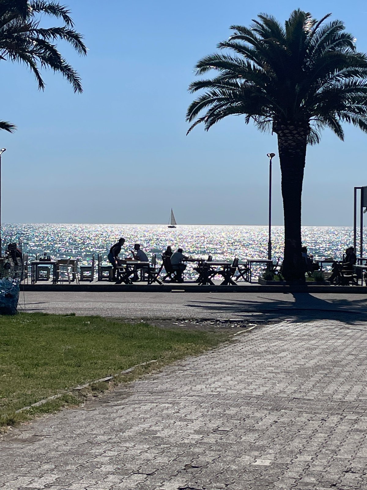 Afternoon scenes captured along Bar Montenegro waterfront promenade
