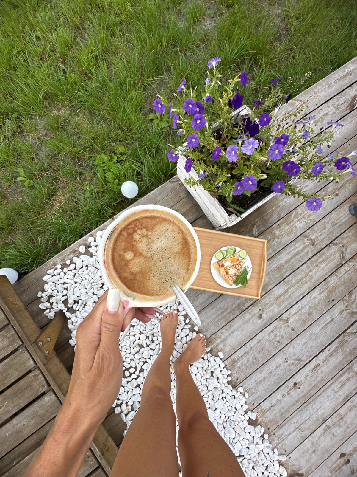 Lazy summer morning at home in Tyumen, coffee and all.