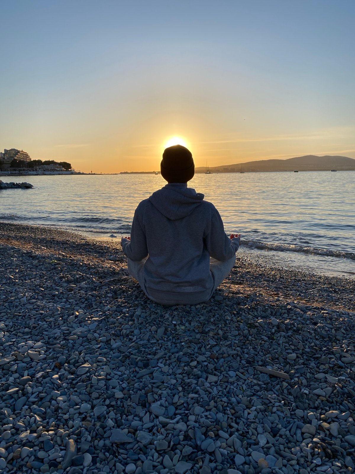 Sunset beach moments captured by beachgoers in Gelendzhik, Russia