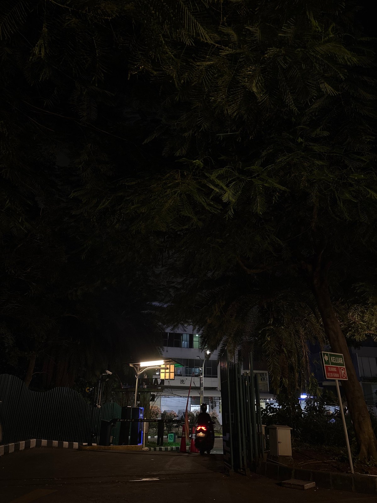 Evening walk documented through illuminated North Jakarta streets