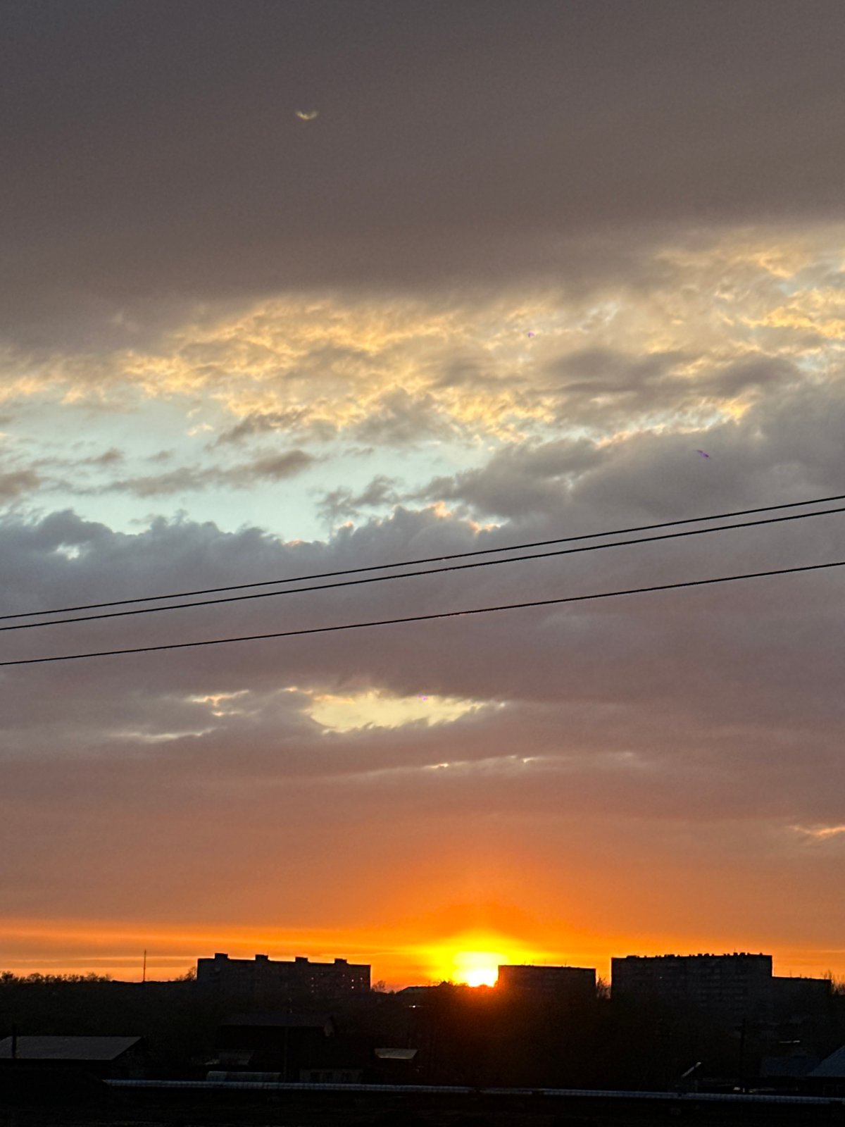 Dramatic sunset captured over Biysk landscape April 27