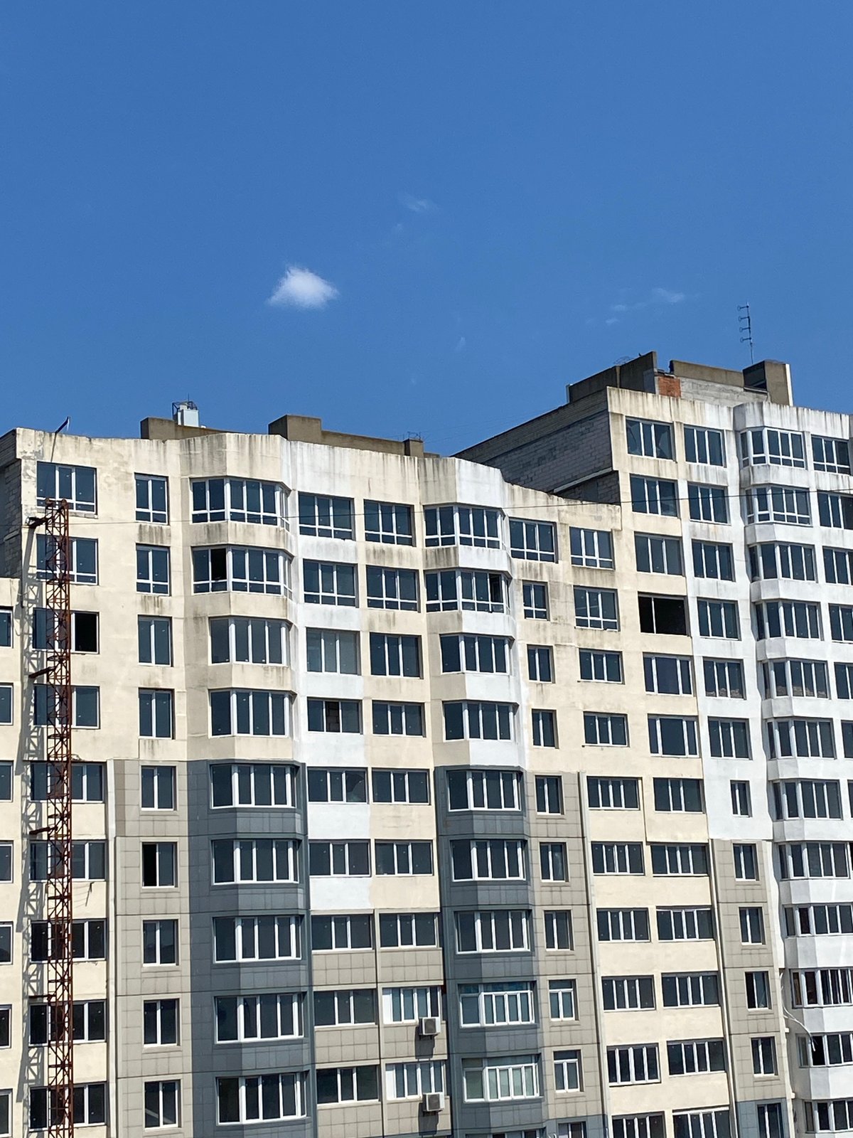 Quiet domestic morning in Chornomorsk, Ukraine, city views included