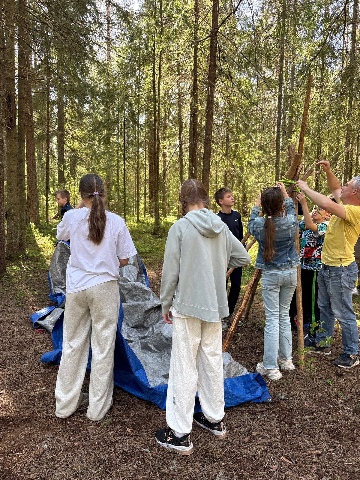 Forest adventure park activity documented in Russia