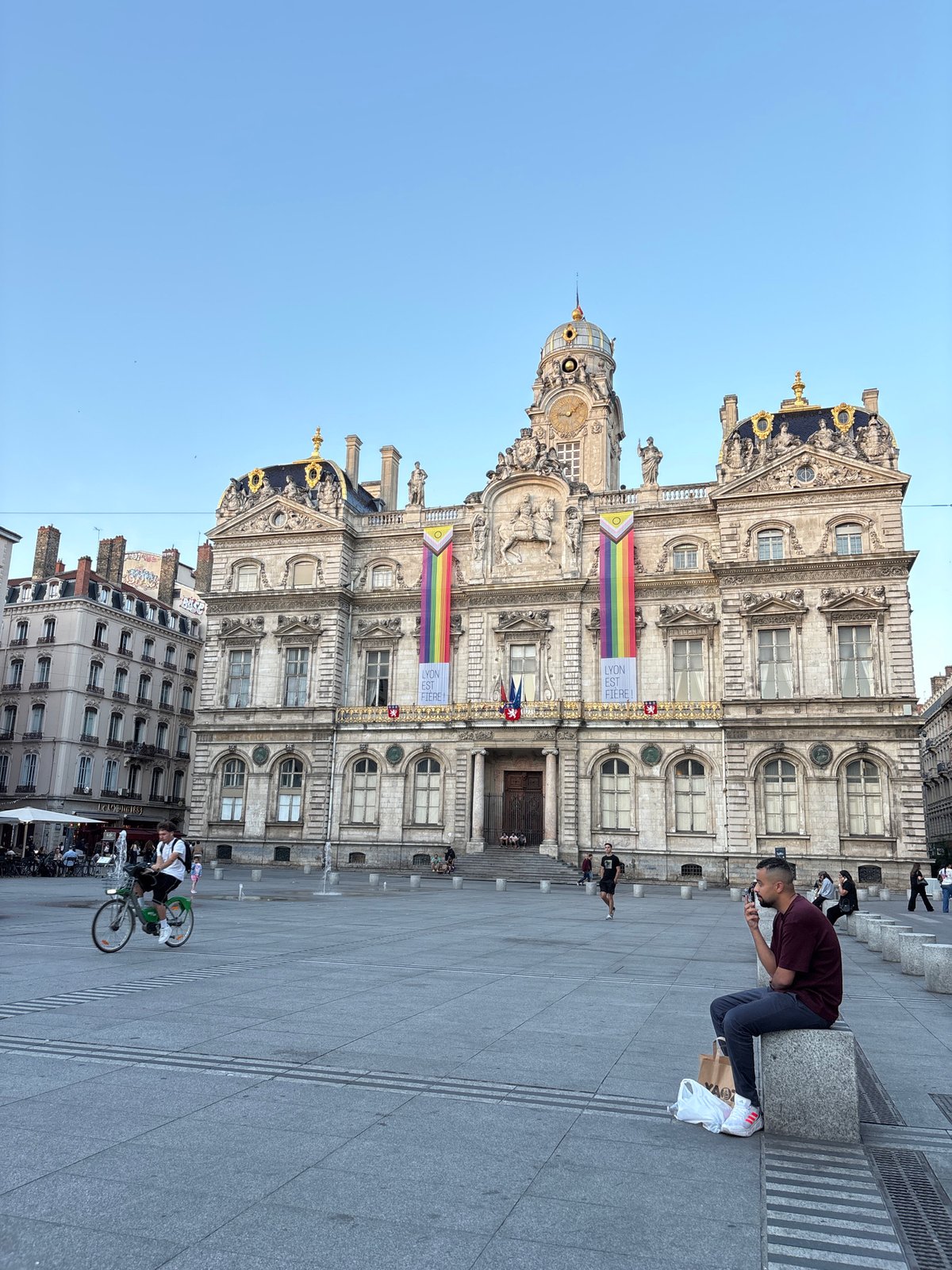 Evening visit captured at Lyon's Place des Terreaux