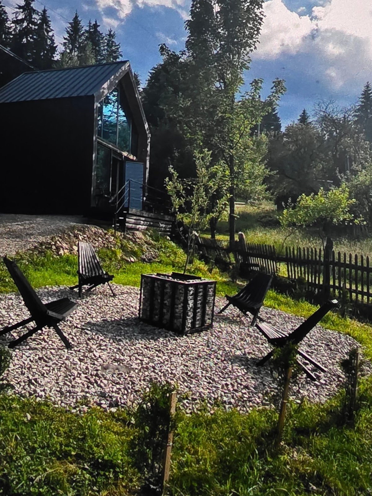 Cabin retreat and cliff landscapes near Dubno, Ukraine