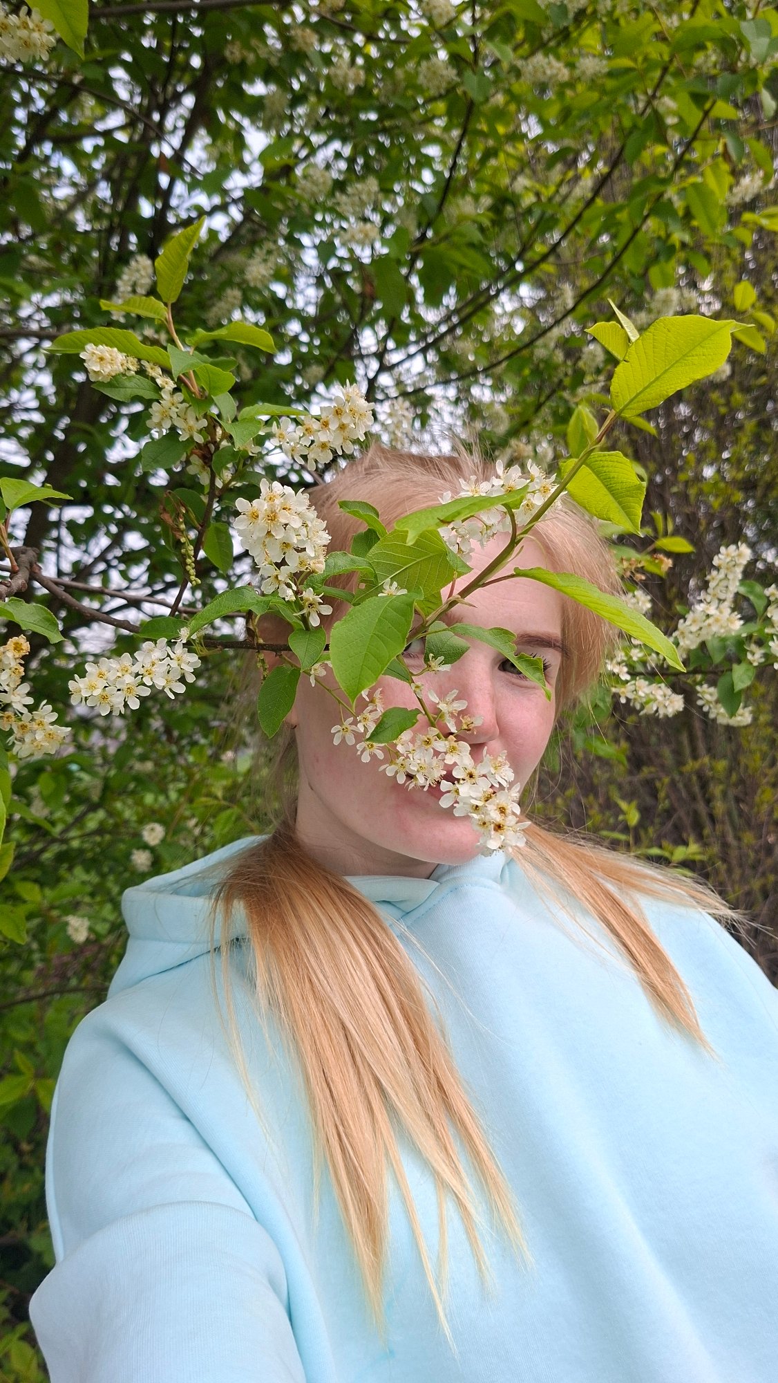 Woman photographed in casual outdoor moments in rural Russia