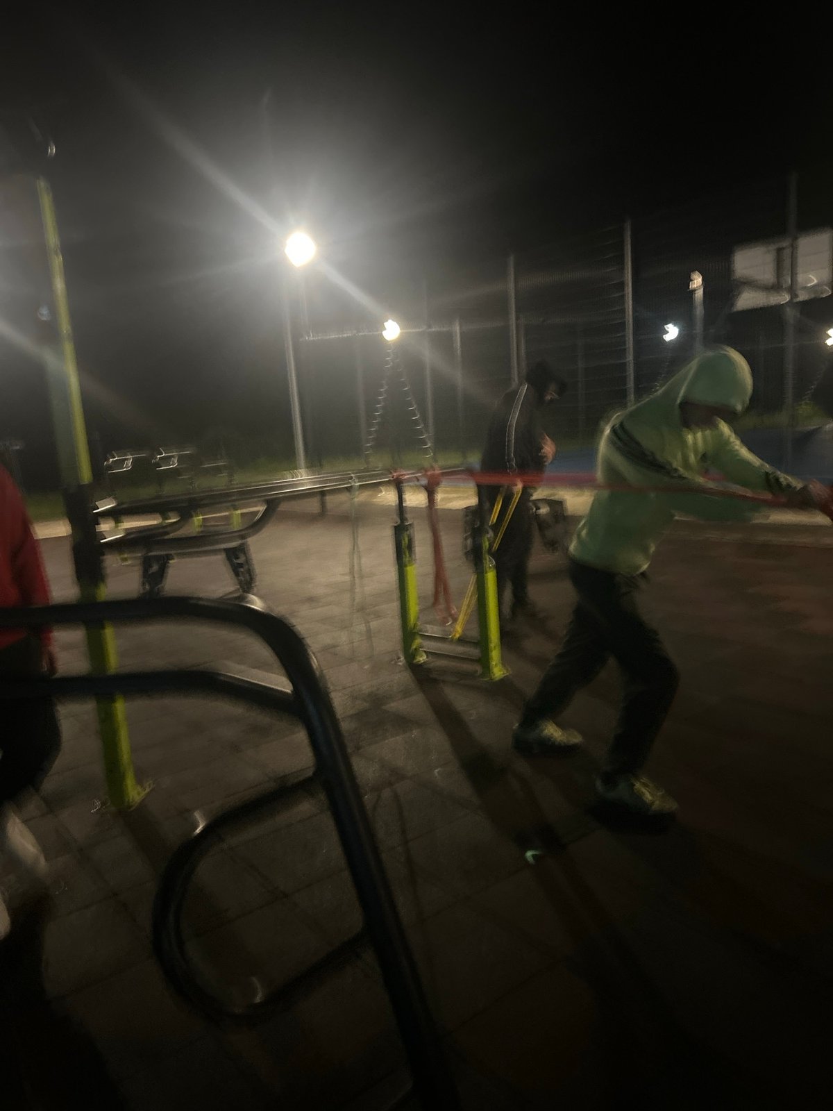 Evening workout session observed at Burgas playground area