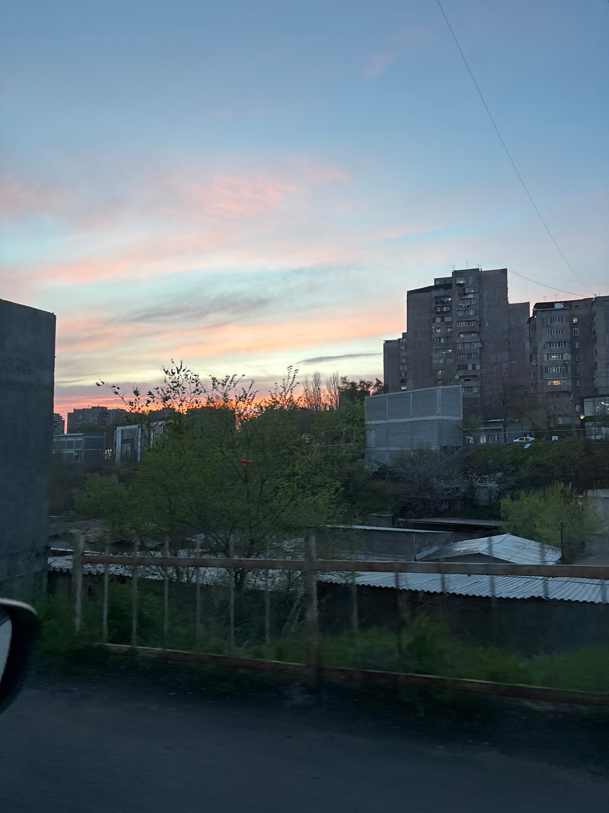Evening scenes and fresh strawberries documented in Yerevan