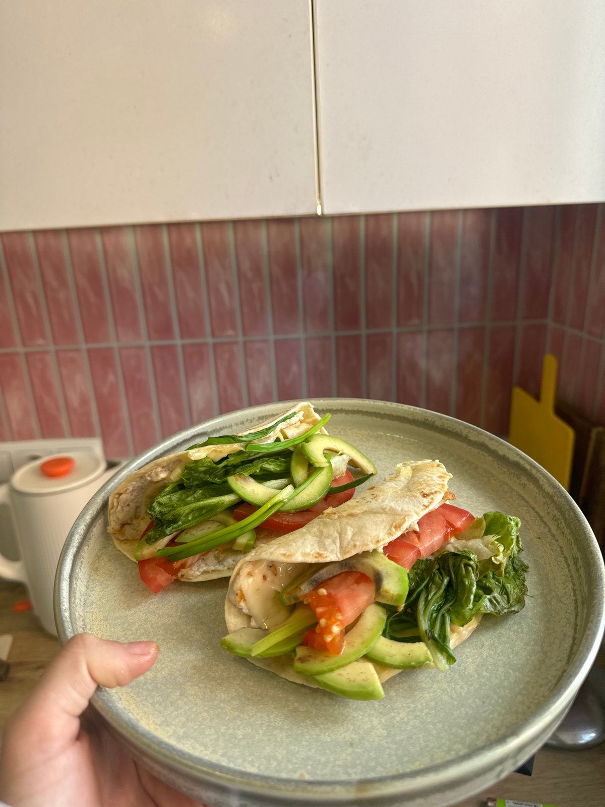 Morning meal photographed in Krasnoyarsk kitchen