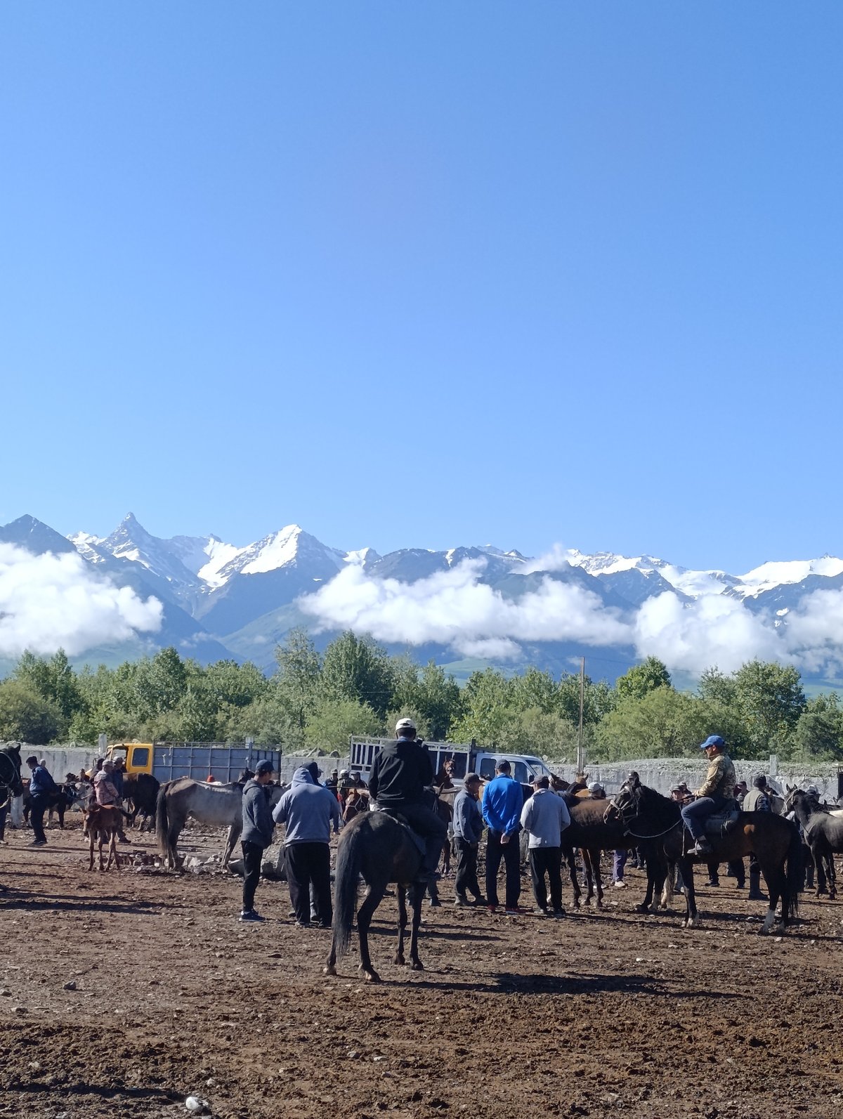 At-Bashy livestock market in full swing, Kyrgyzstan