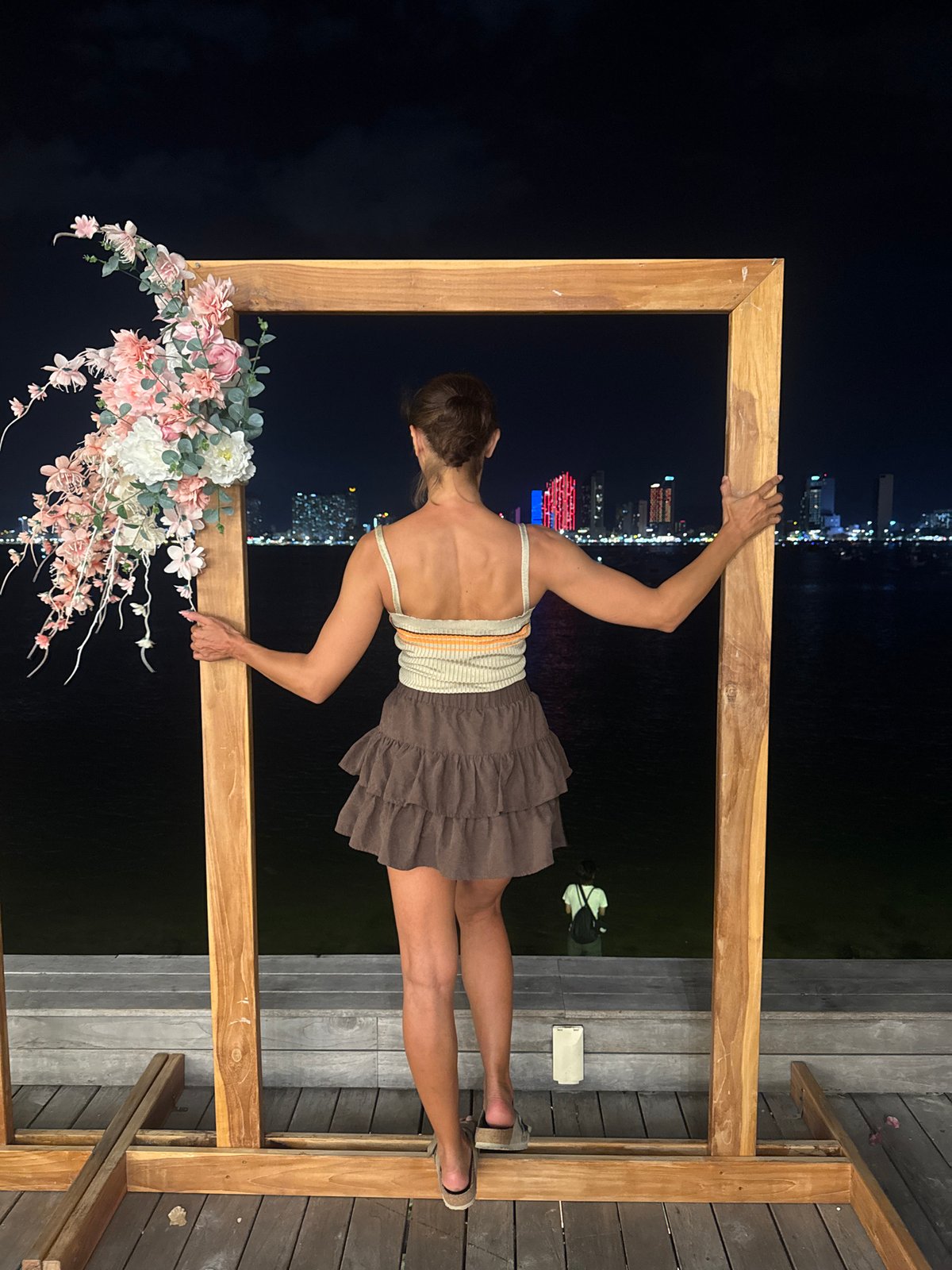 Nighttime beachfront scenes documented in Nha Trang, Vietnam