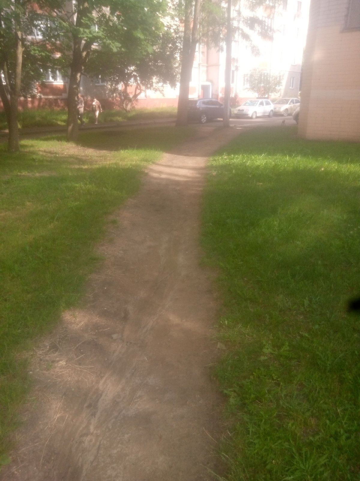 Residential area walkways and green spaces documentation