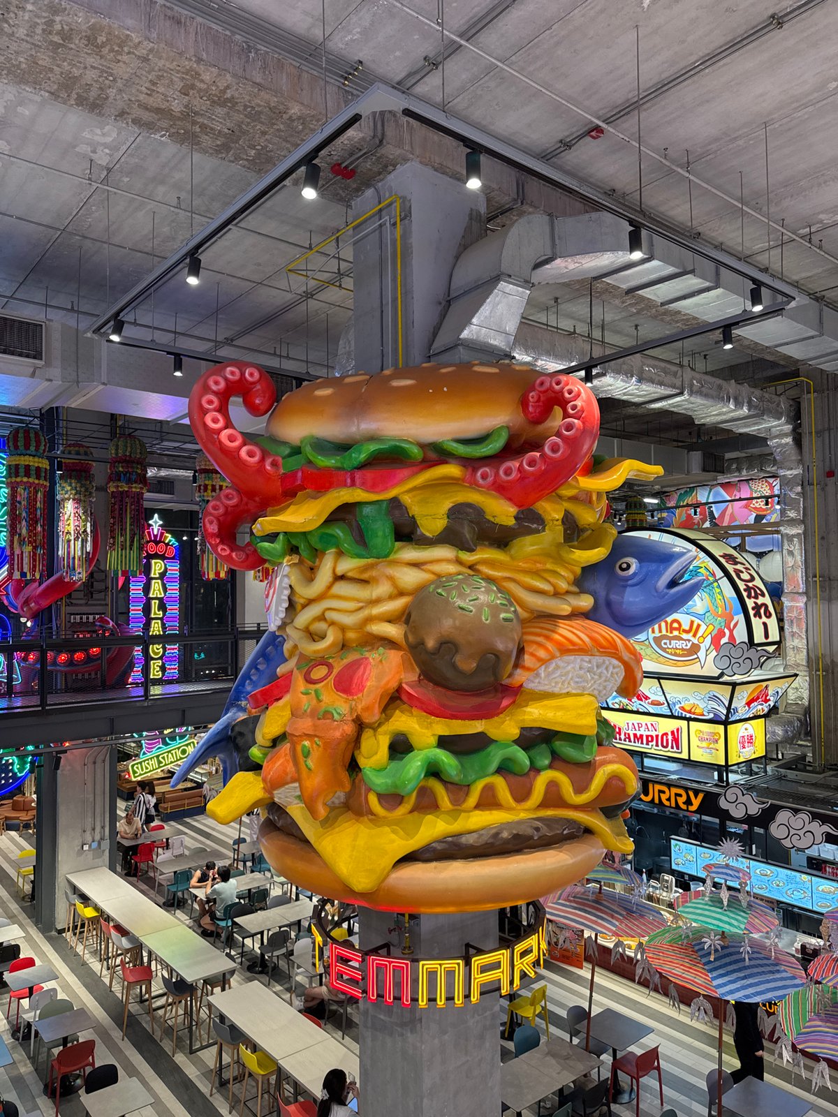 Visitor documents art-filled Bangkok shopping mall experience