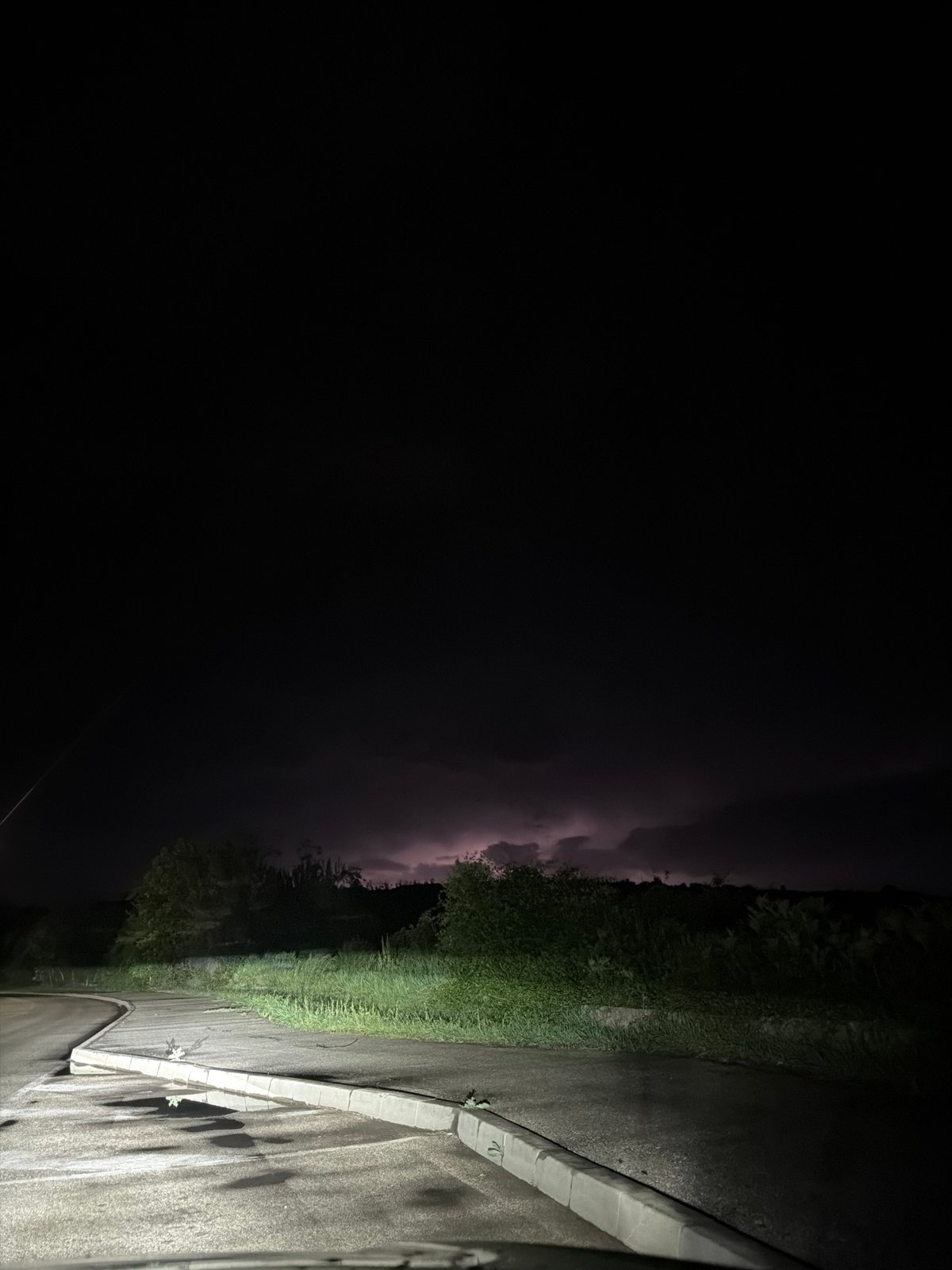 Evening scenes captured in Lovech: lightning, roses, quiet streets