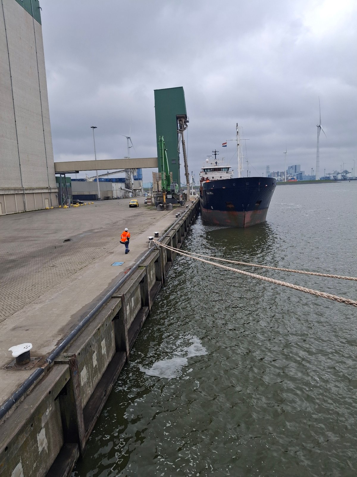 Morning shift documented at Eemshaven port workers facility