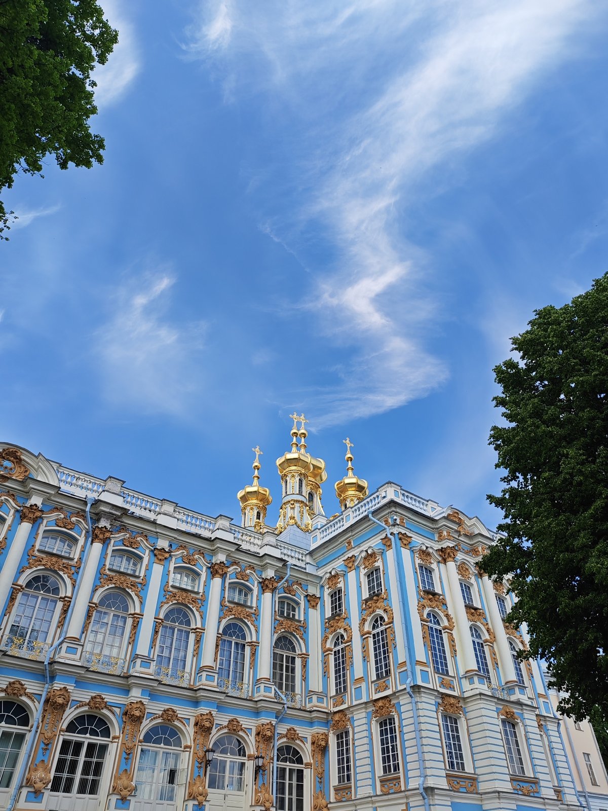Tourist documents Catherine Palace complex tour in Pushkin, Russia