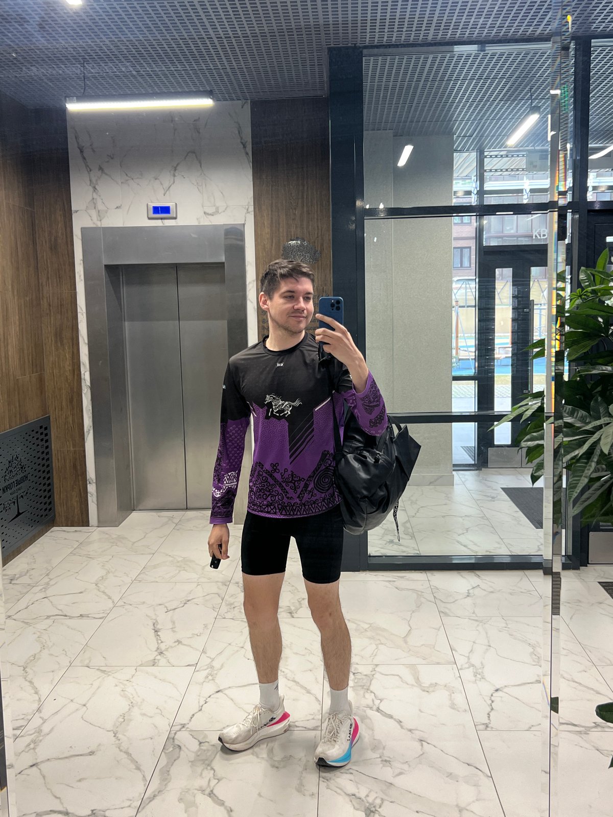 Person Takes Selfies at Multiple Indoor Locations in Kazan