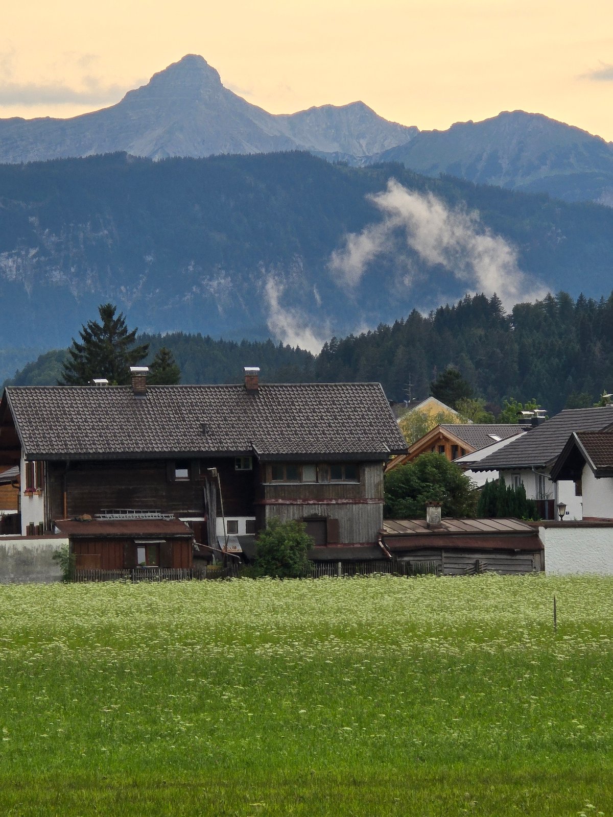 Garmisch-Partenkirchen valley scenes with Zugspitze in the background