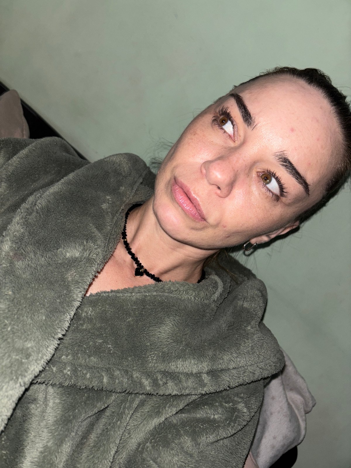 Cozy evening in: robe selfies, a cat dinner, and a sunset view