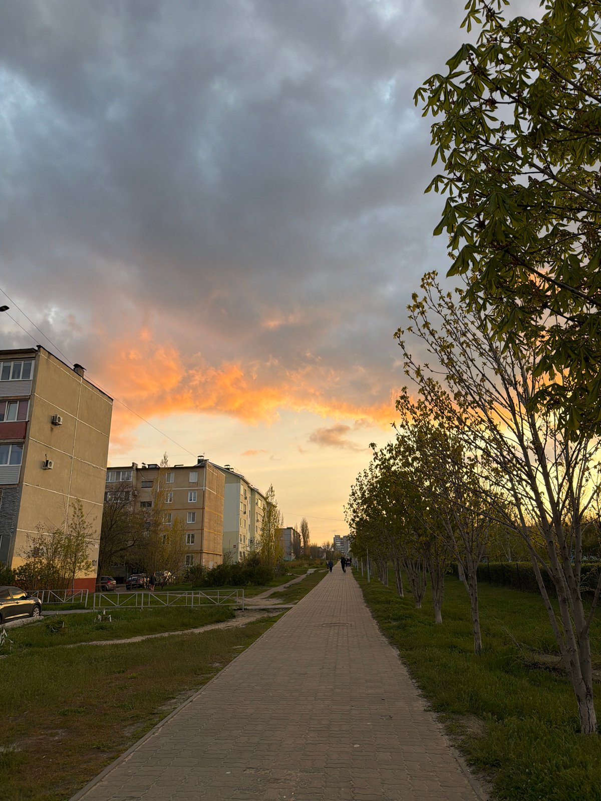 Spring evening moments captured across Kamyshin, Russia parks and walkways