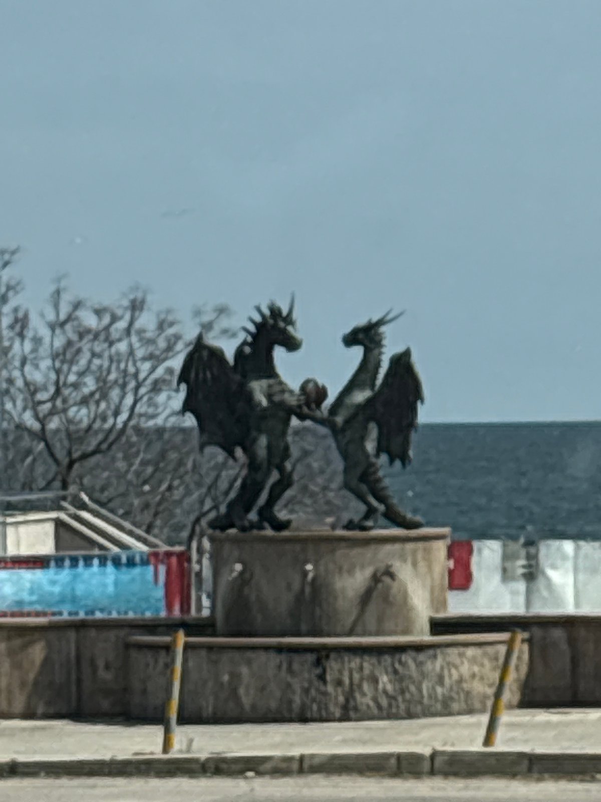 Dragon statues, nautical architecture documented in Varna, Bulgaria