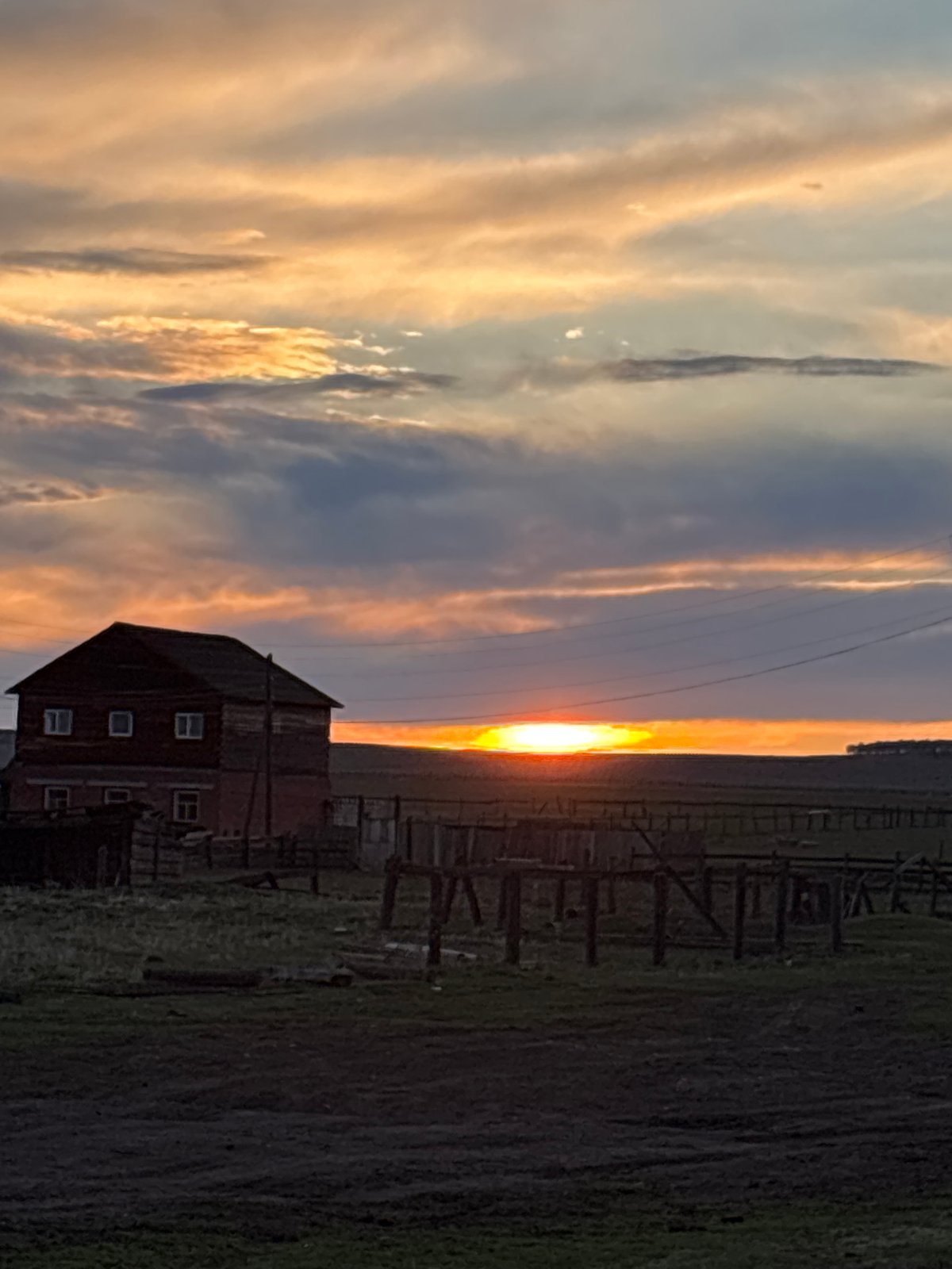 Sunset landscape documented in Zagatuy, Russia