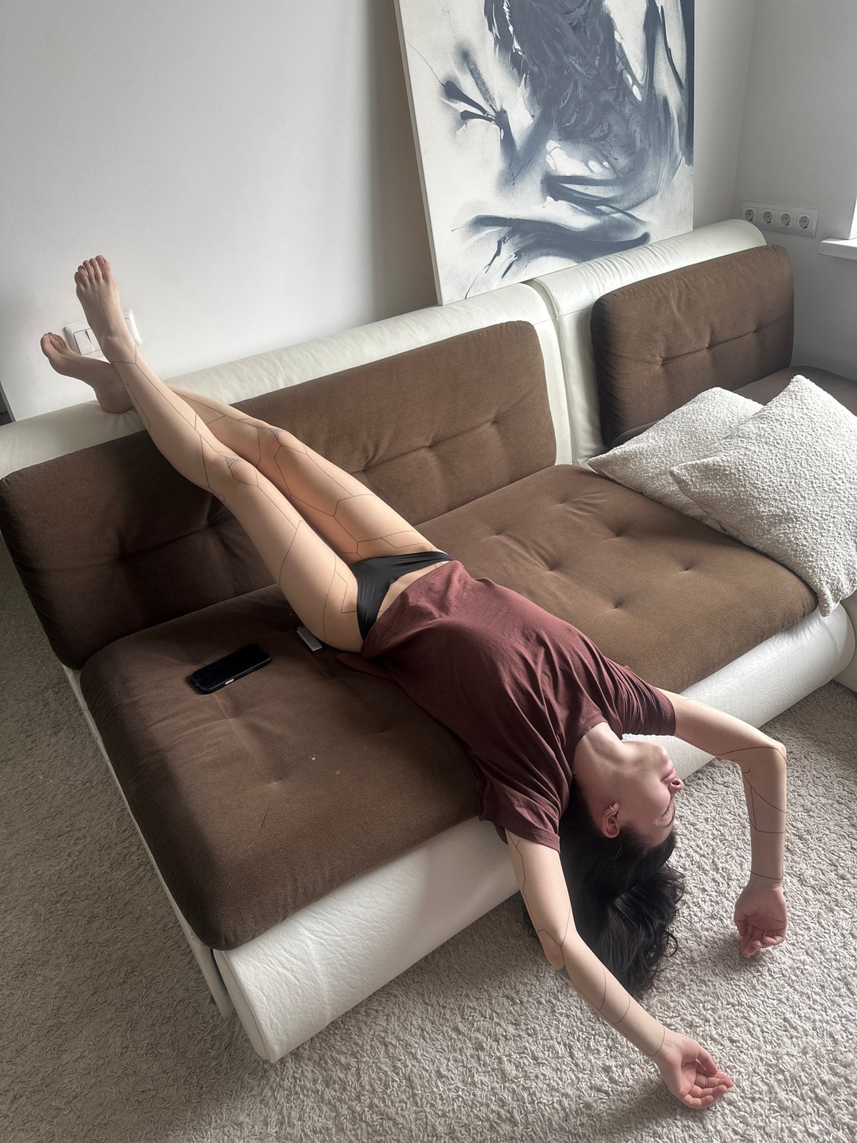 Private indoor moments documented in Moscow residence