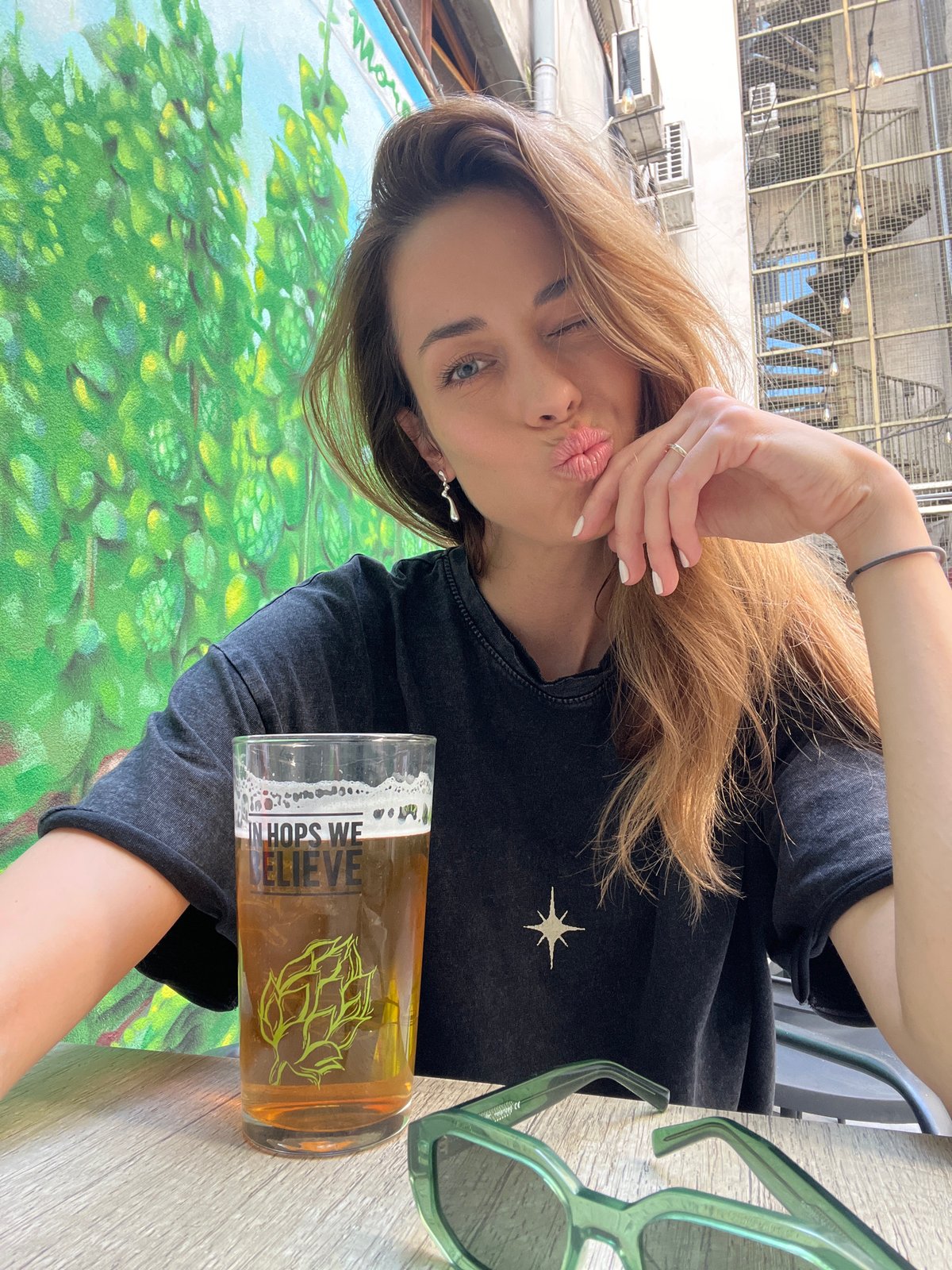 Beer garden social gathering documented in Belgrade