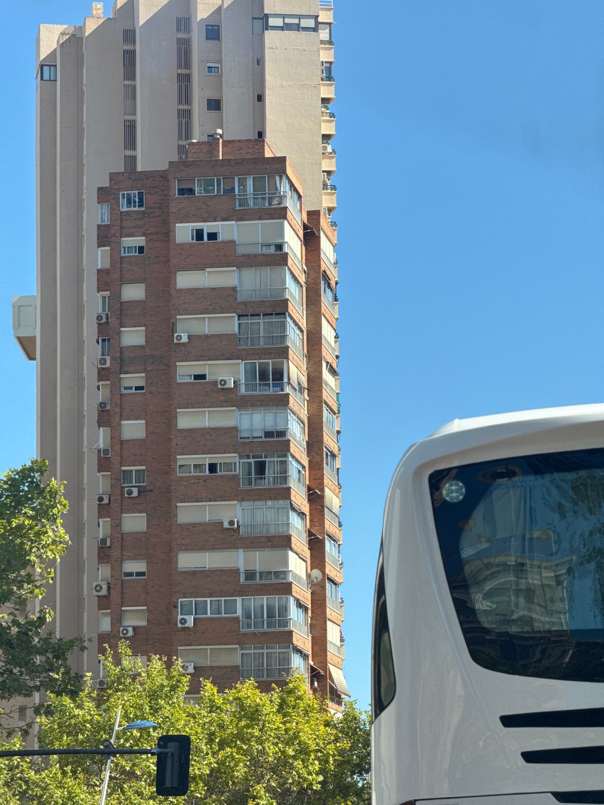 Cruising Benidorm's main coastal avenue on a sunny afternoon