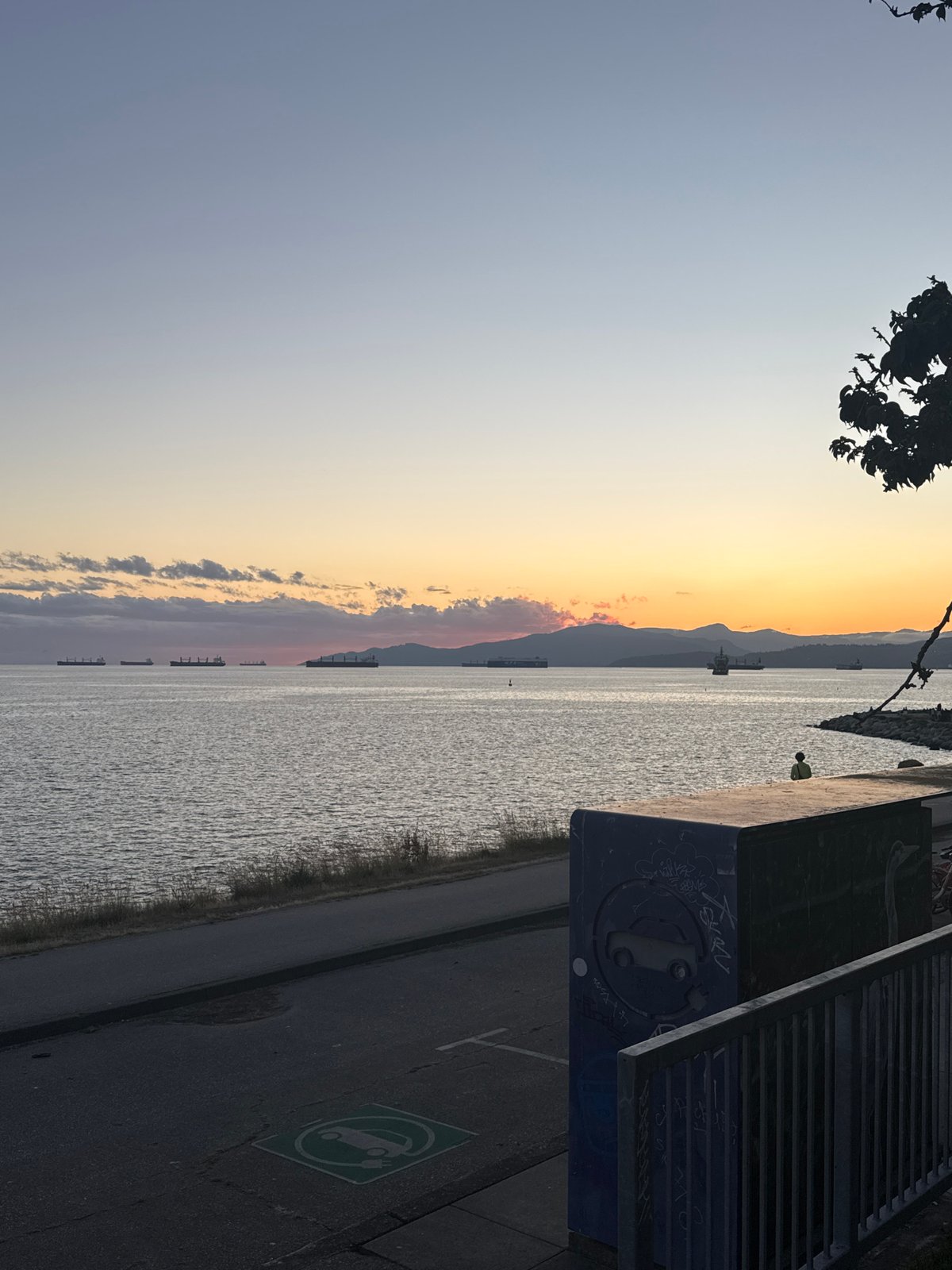 Golden hour across Vancouver's waterfront parks and seawall