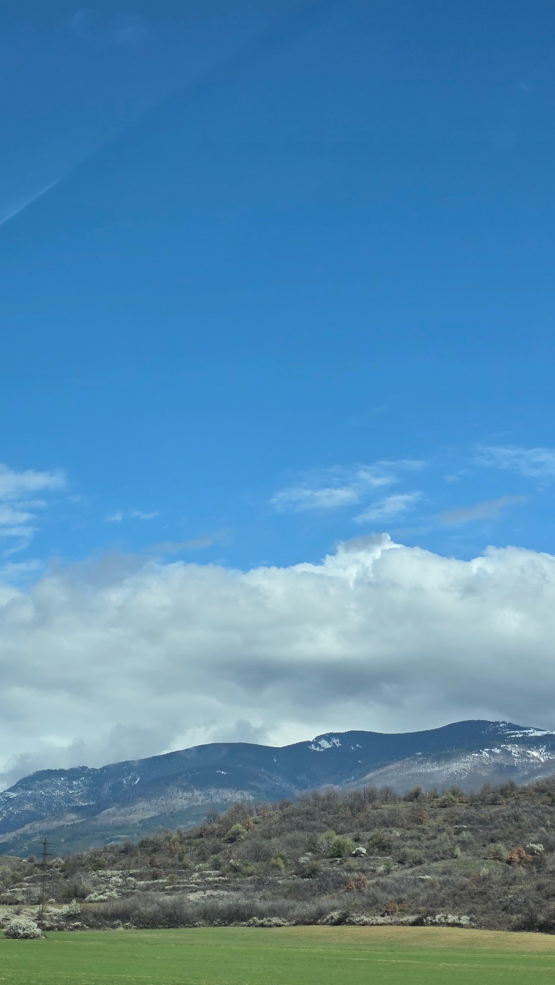 Cloudy mountain landscape documented in Usoika, Bulgaria