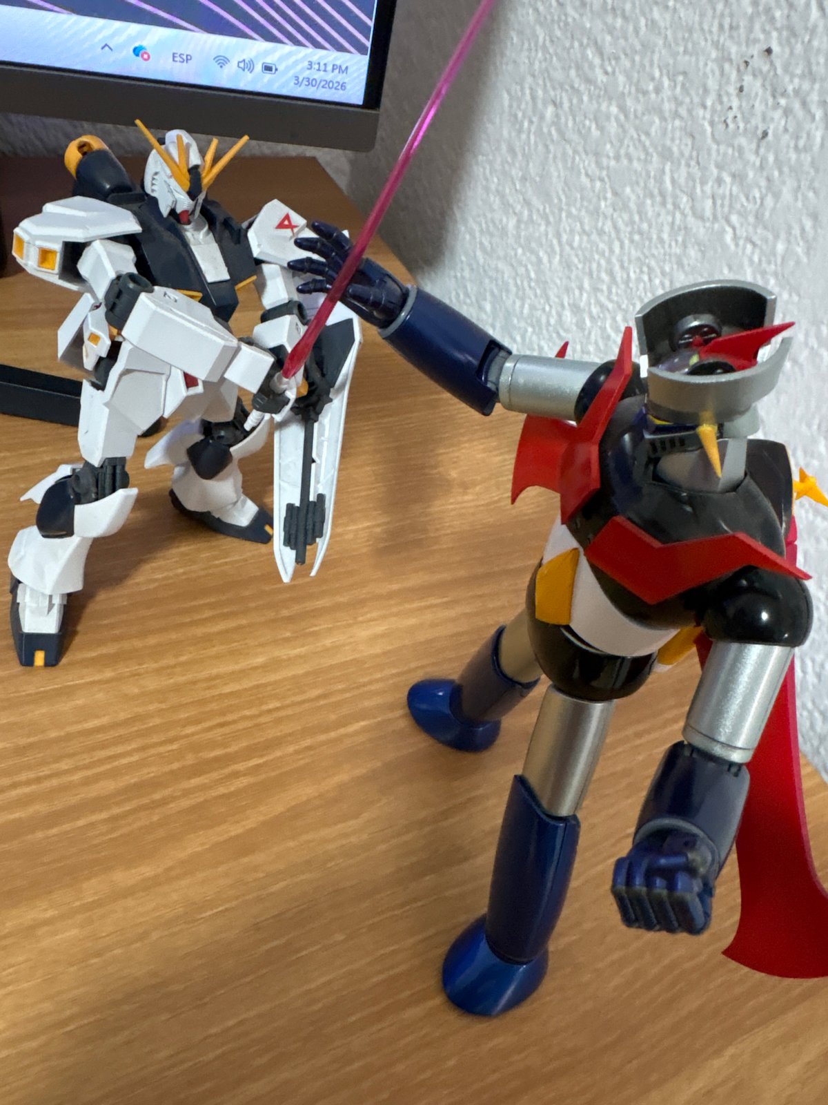 Robot action figures displayed and posed in Cuernavaca