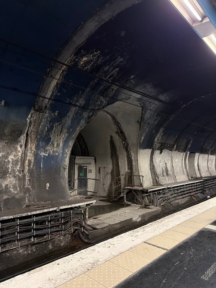 Paris Metro stations and street sunset documented Tuesday evening
