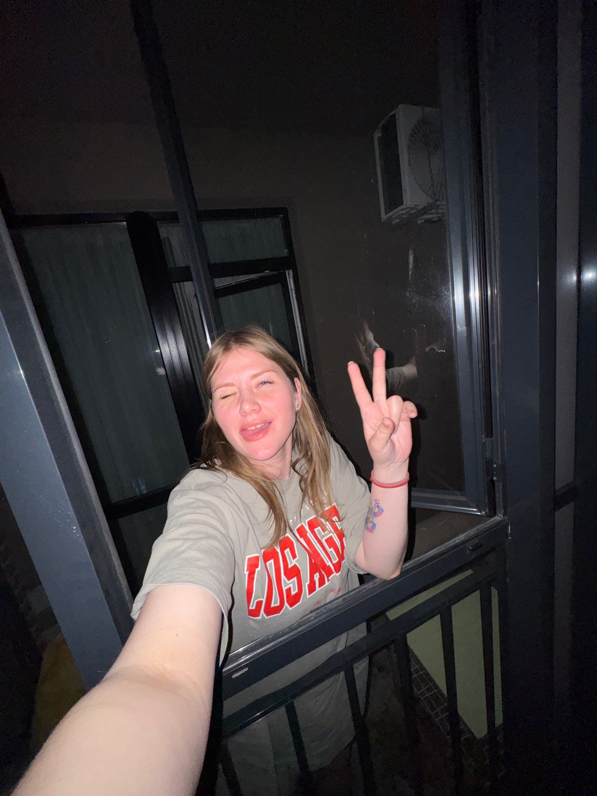 Woman documents evening with selfies in Perm, Russia