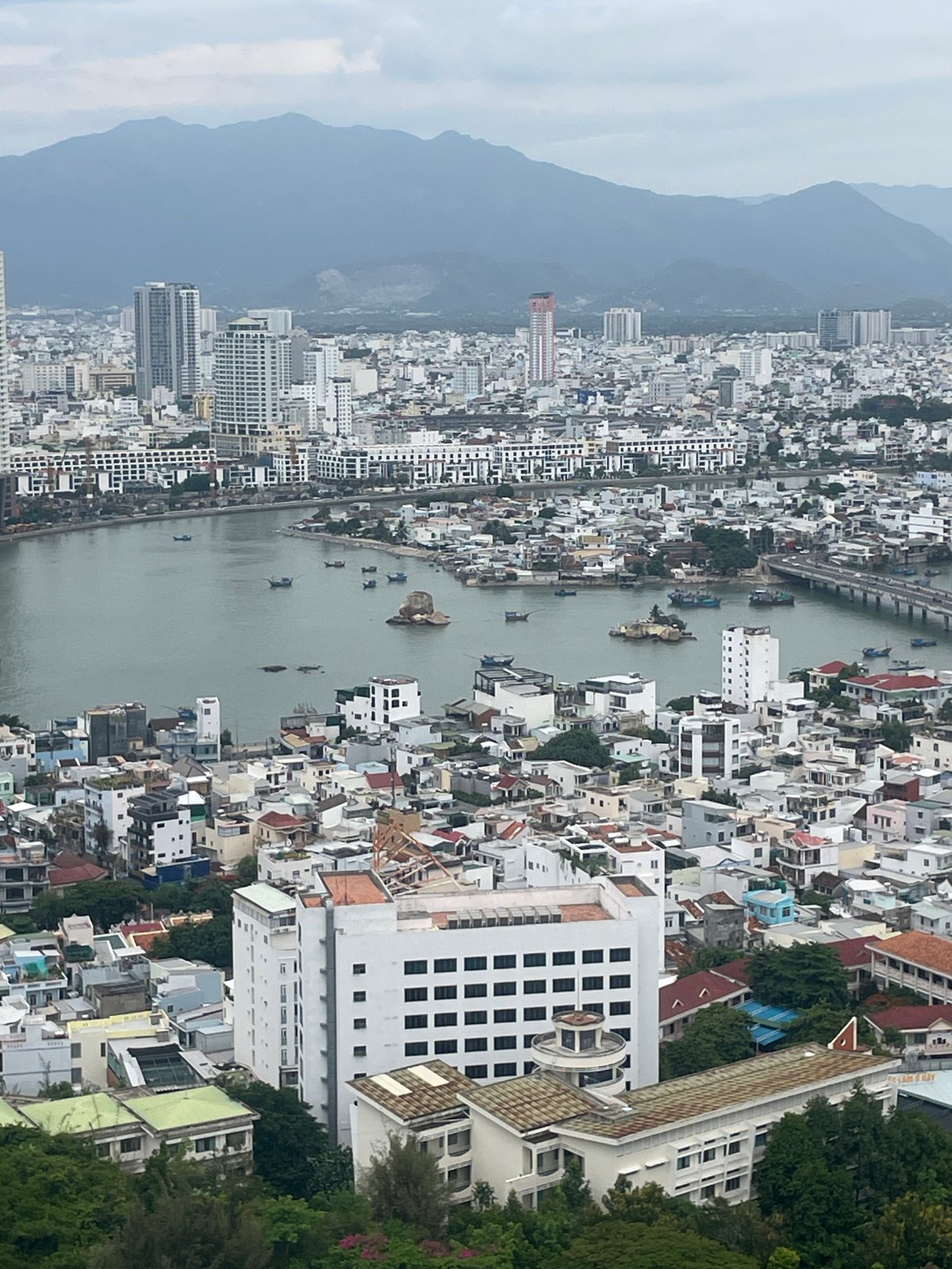 Nha Trang from above and inside, city to coastline