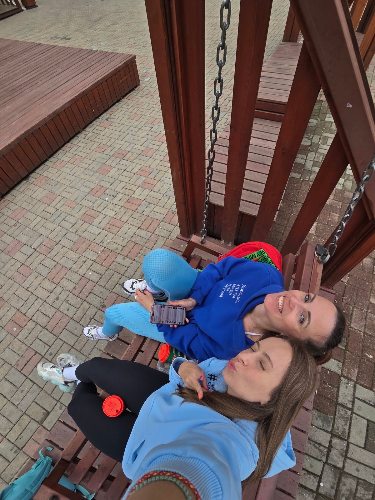 Late night playground selfies in Birobidzhan park area