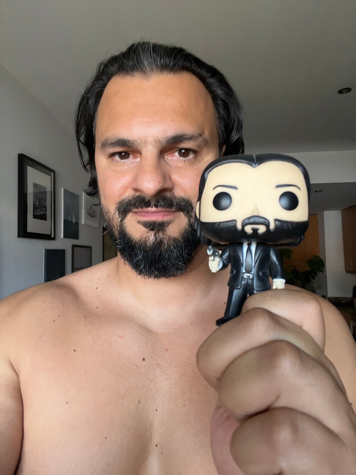 John Wick Funko Pop held up at home in Mollet del Vallès