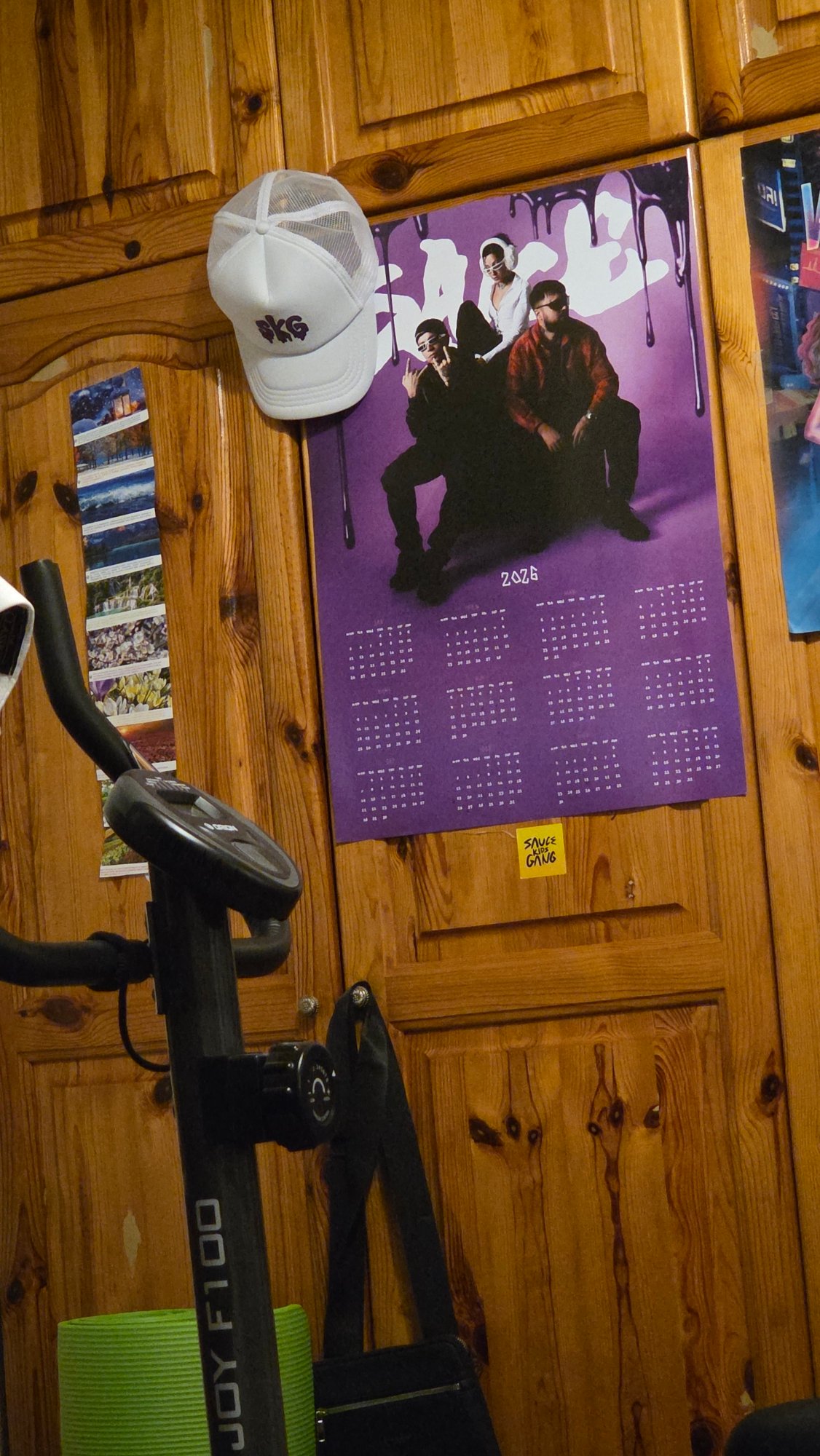 Interior spaces with books, calendars, and personal items documented