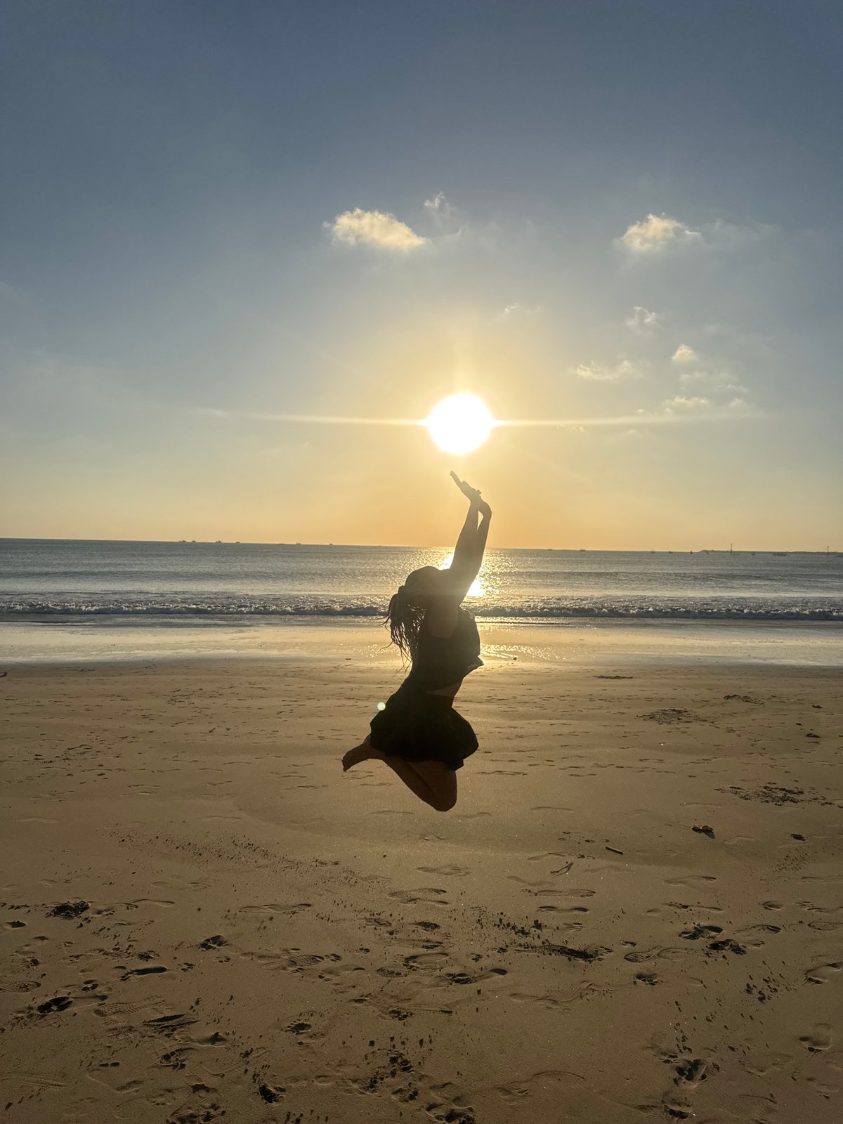 Sunset beach photoshoot session in Kuta, Indonesia