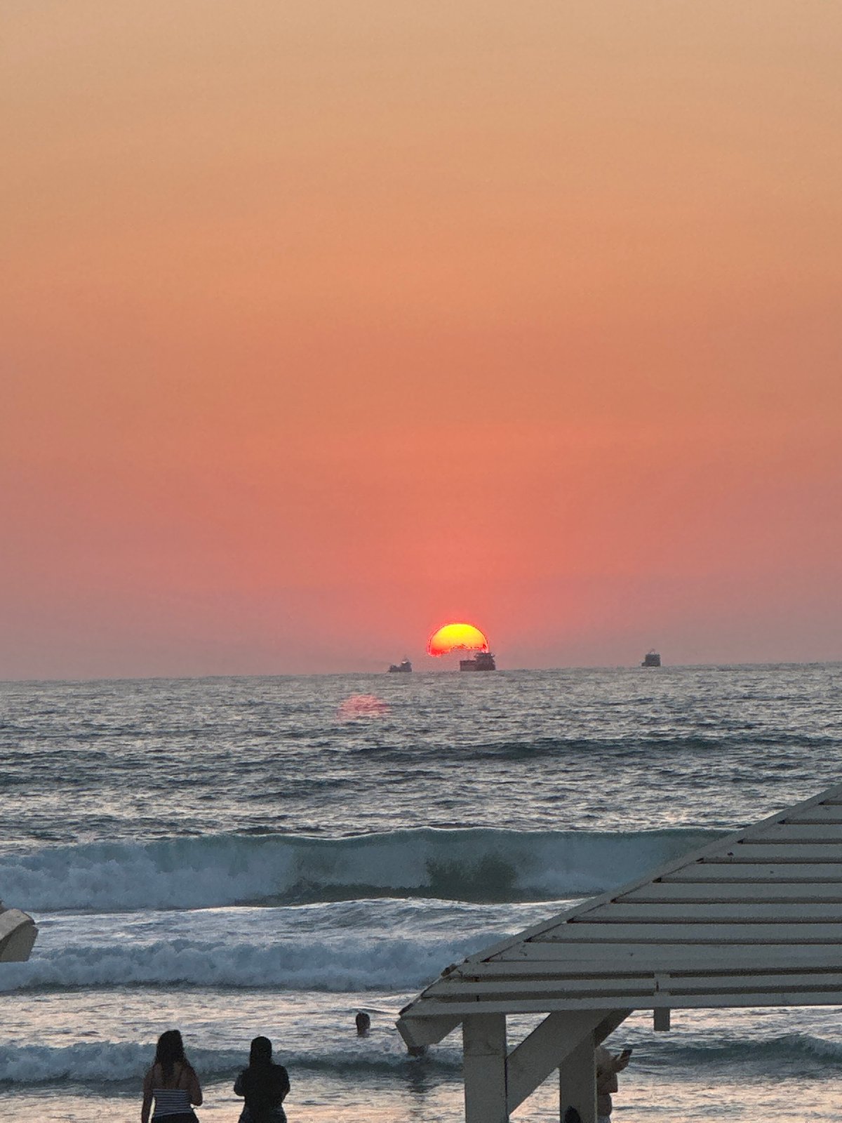 Sunset to nightfall along the Kiryat Yam waterfront