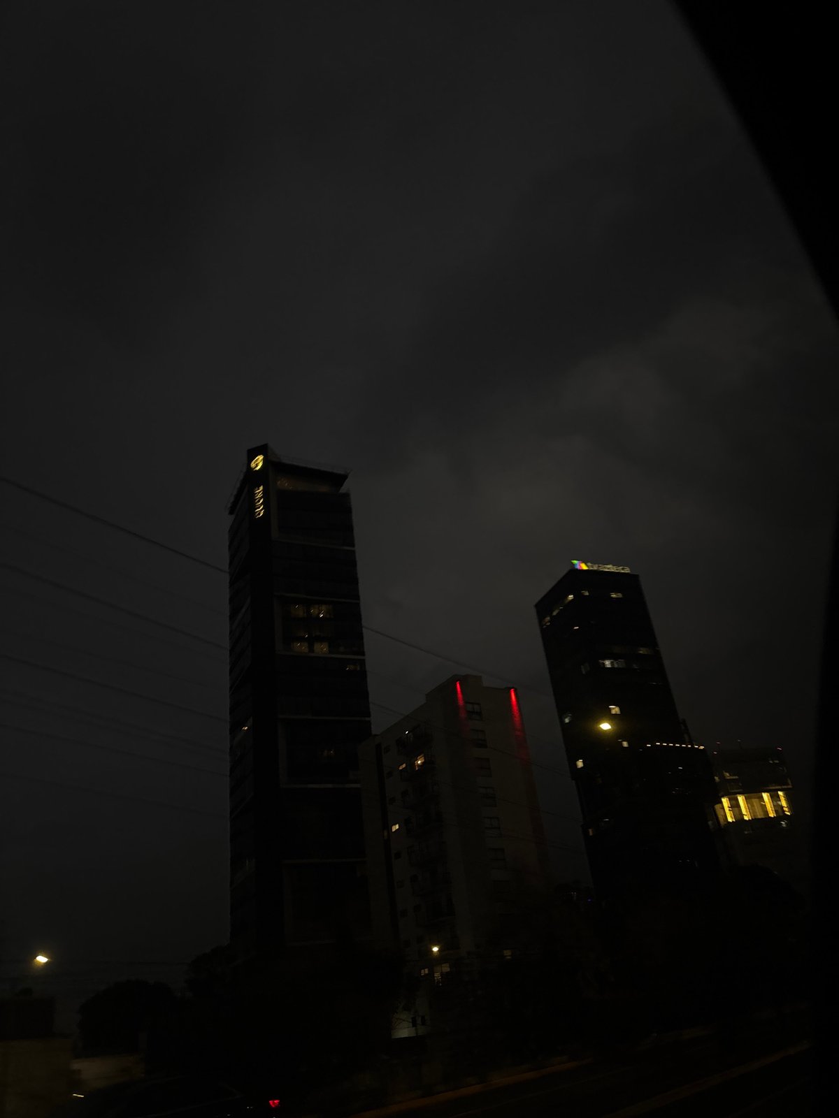 Nighttime skyline photograph captured in Puebla, Mexico