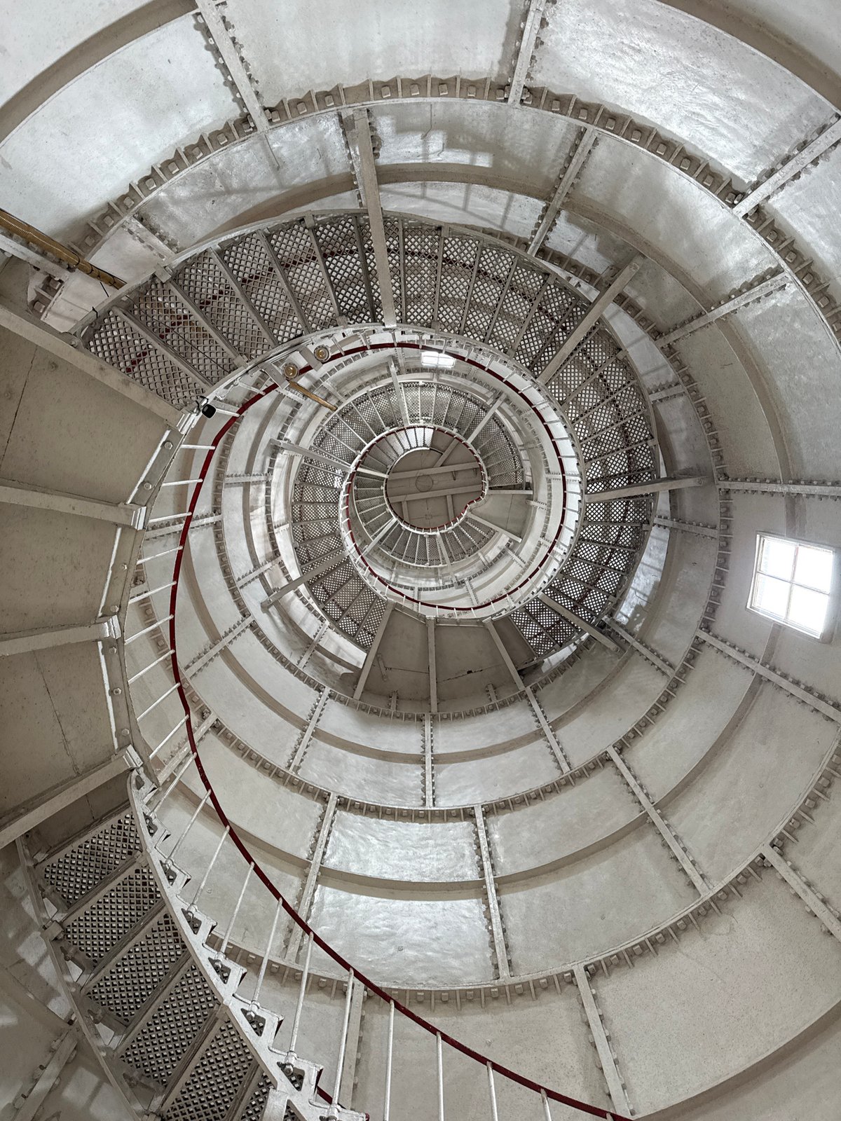 Visitor documents Poti Lighthouse interior and exterior views