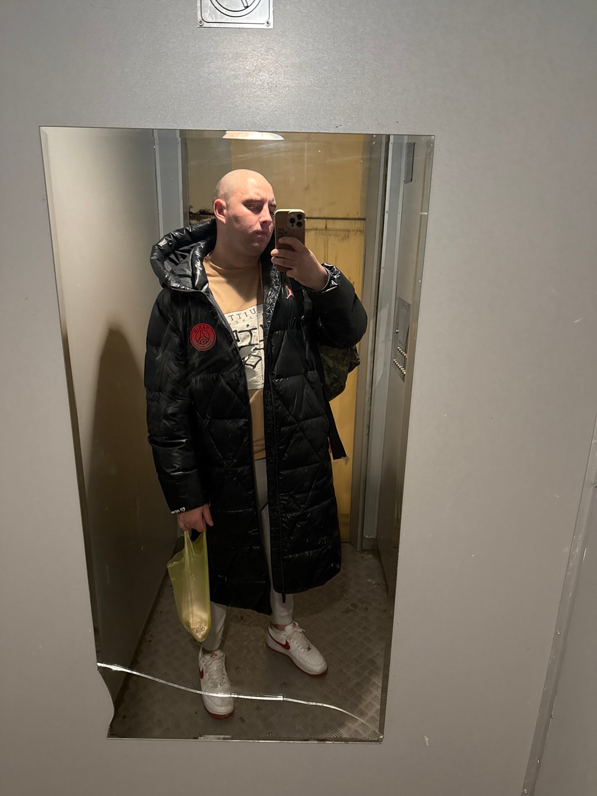 Man Takes Elevator Selfie in Pleven, Bulgaria
