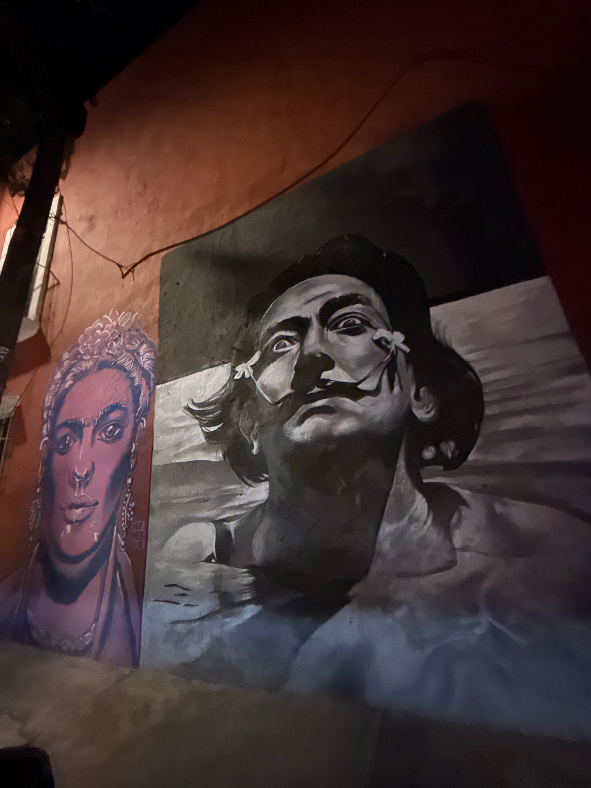 Street murals featuring floral portraits documented in Puebla